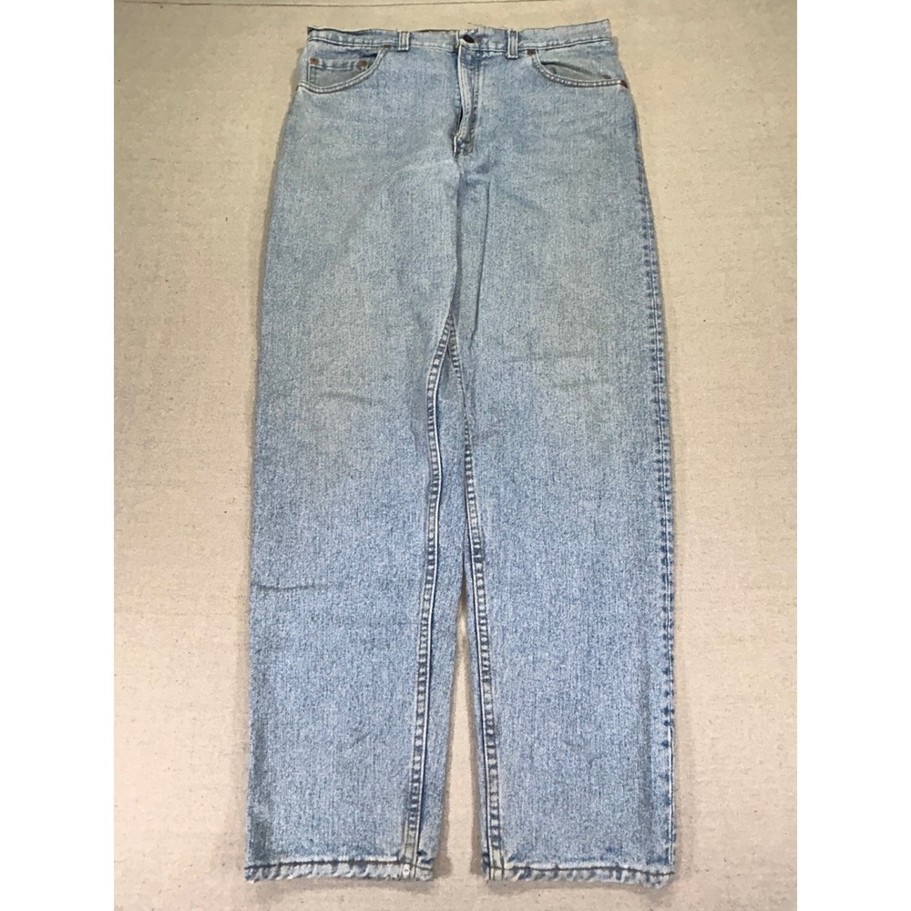 Vintage '90s Levi's 550 Men's 36 Denim Jeans Baggy Taper Wide Relaxed Light Wash